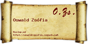 Oswald Zsófia névjegykártya
