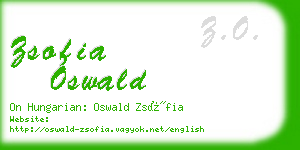 zsofia oswald business card